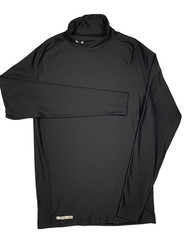 Under Armour ColdGear Compression Mock Neck Shirt Mens XL Black 208554 XL