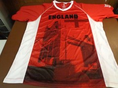 Fifa World Cup Brasil Brazil ENGLAND Soccer Futbol Polyester T Shirt 2XL XXL P1