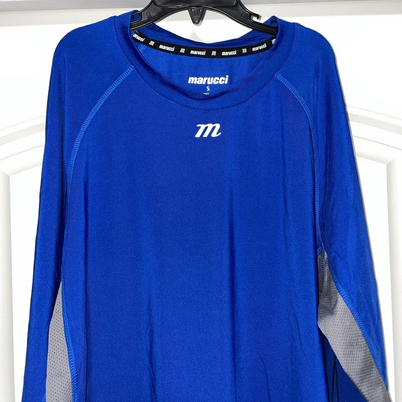 Marucci 3/4 Sleeve Performance Base Layer Shirt Men's Size Small Royal Blue gallery