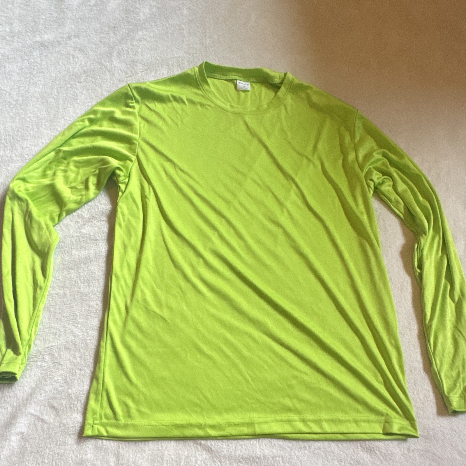 PNA Men's Green Long Sleeve Crew Neck Stretch Polyester T-Shirt Size S gallery