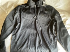 Under Armour Fleece Quarter Zip Pullover New Tag Black Medium Polyester