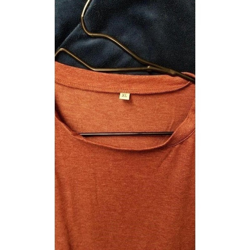 Men's Tear-Away Shirt XL Rust Brown Heather Breakaway Athletic Top gallery