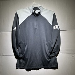 Adidas Men’s Large Prime green Textured 1/4 Zip Pullover Gray And black Golf