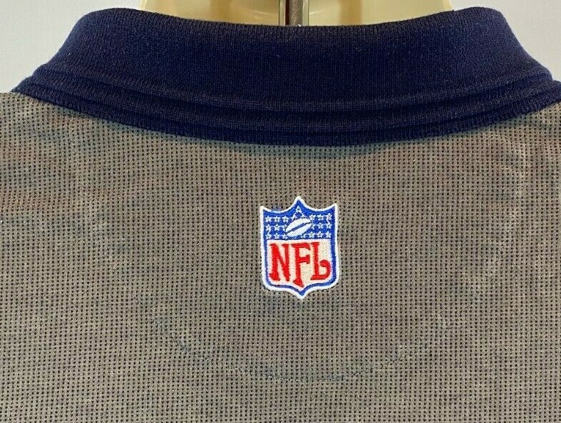 NFL LA Rams Reebok Men's 3 Button Polo Shirt, Gray/Navy Embroidered Logo Size: L gallery