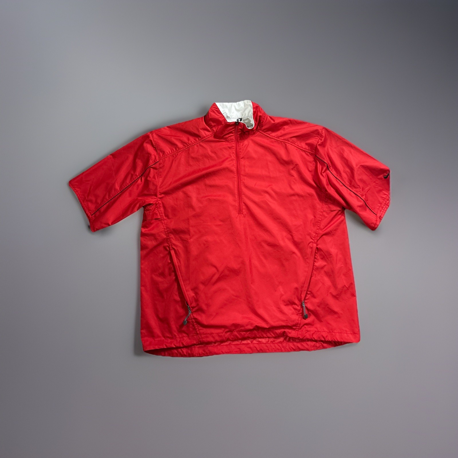 Nike Golf Pullover Mens L Red Clima-Fit Vented Pullover Wind Rain Repellent gallery