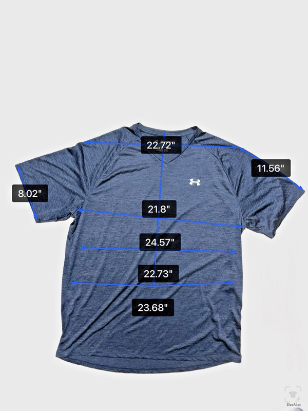 Under Armour HeatGear V Neck T Shirt Mens 3XLT Navy Athletic Workout gallery