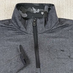 Greyson Men’s Medium Gray Herringbone 1/4 Zip Golf Pullover Sweater *Read