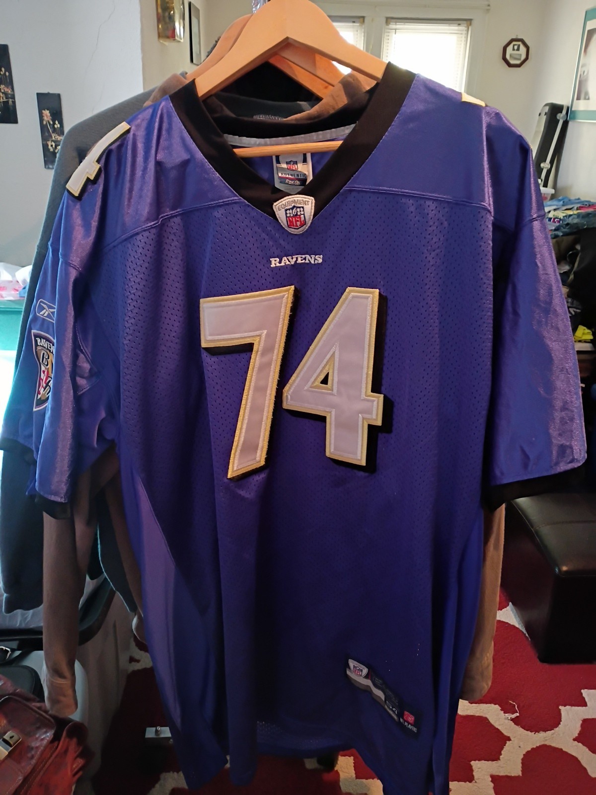 Michael Oher Baltimore Ravens # 74 Reebok On Field Jersey Men's Size 54 2XL gallery