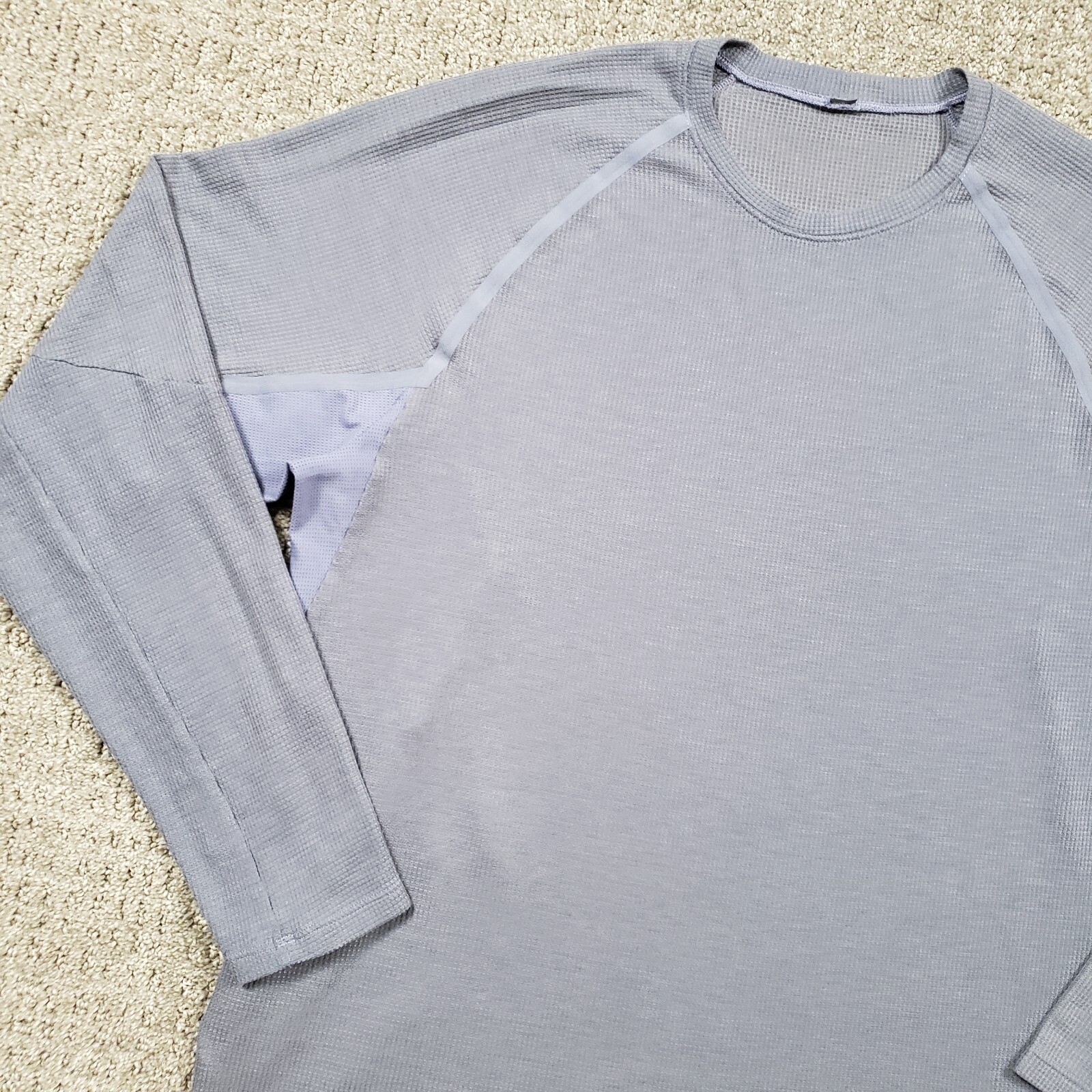 Lululemon Shirt Mens Large Ventilated Hiking Long Sleeve Shirt Peri Purple gallery