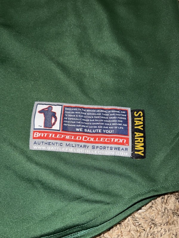 US Army 4th Infantry Div #4 Patch Baseball Jersey Battlefield Men's Sz 52/XL gallery