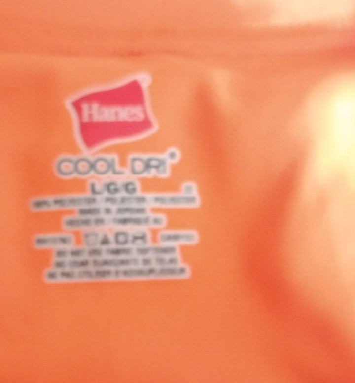 HANES MEN'S TSHIRT COOL DRI PERFORMANCE SAFETY ORANGE LARGE NWOT JORDAN gallery