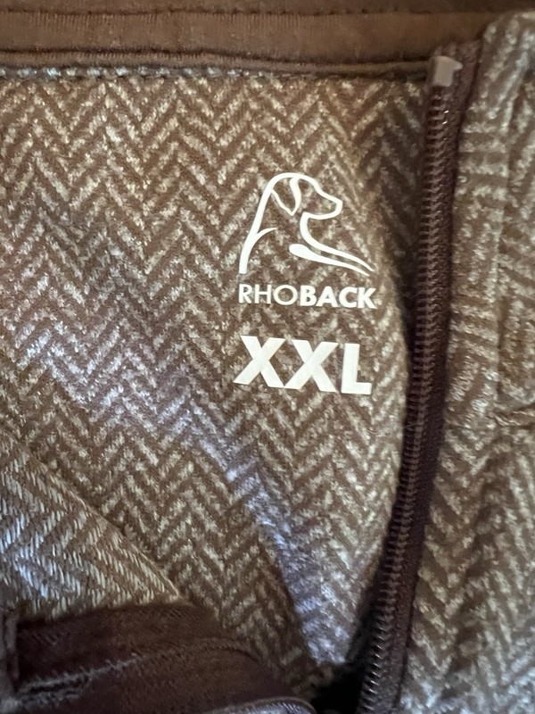Rhoback Herringbone Jacquard Performance Quarter Zip L/S Men Brown Sz XXL gallery
