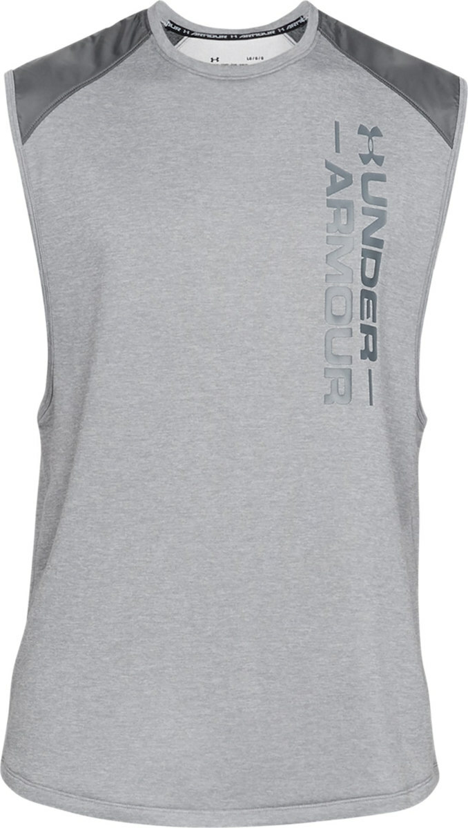 Under Armour Men's Gray MK-1 Terry Graphic Logo Training Crew Tank Top $50 gallery