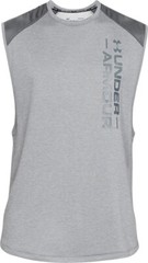 Under Armour Men’s Gray MK-1 Terry Graphic Logo Training Crew Tank Top $50