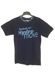 Vintage 90s Reebok Hydro Move Men’s Medium T-shirt Navy Blue Made In USA Logo
