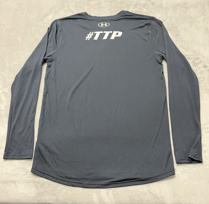 Under Armour Team Tech Tee Men Small Gray Loose Long Sleeve Stretch Breathable gallery
