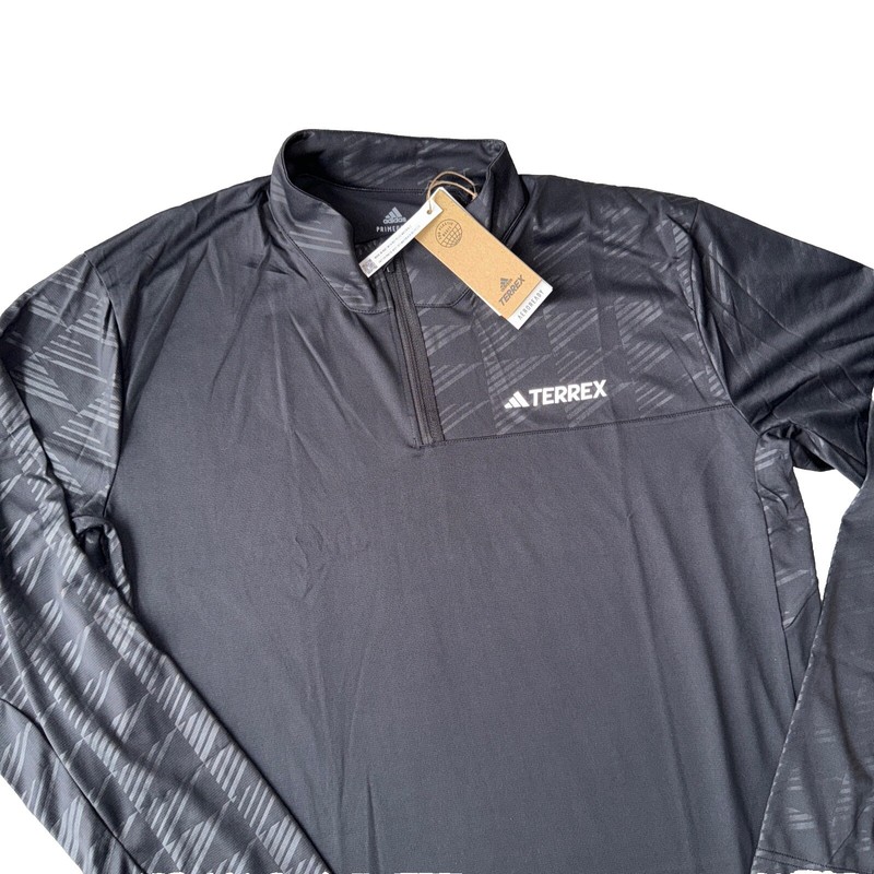 Adidas TERREX Multi Half-Zip Long Sleeve Black Tee Hiking Men's Size XL gallery