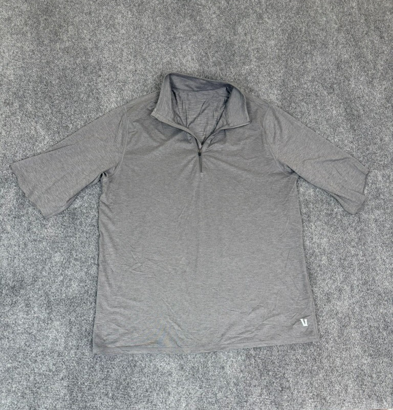 Vuori Easy Performance 1/4 Zip Pullover Mens Short Sleeve Size Large
