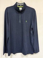 TailorByrd L 1/4 Zip Blue Pullover Golf Jersey Moisture Wicking Stretch SPF30 LS