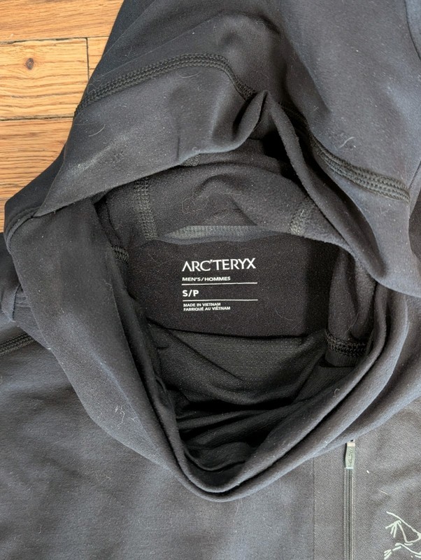 Arc'teryx Rho LT Base Layer Hoody Black - Men's Small gallery
