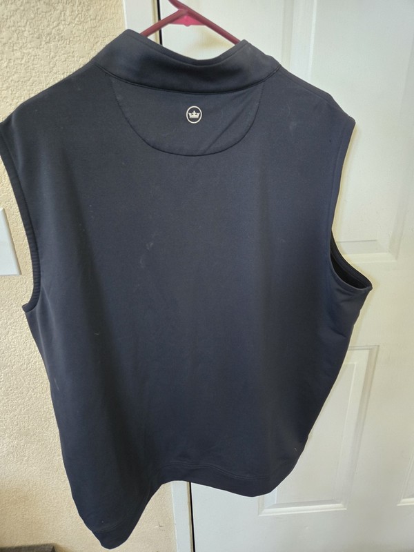 Peter Millar Sport Pullover XL Stanford University Coaching Black Sleeveless gallery