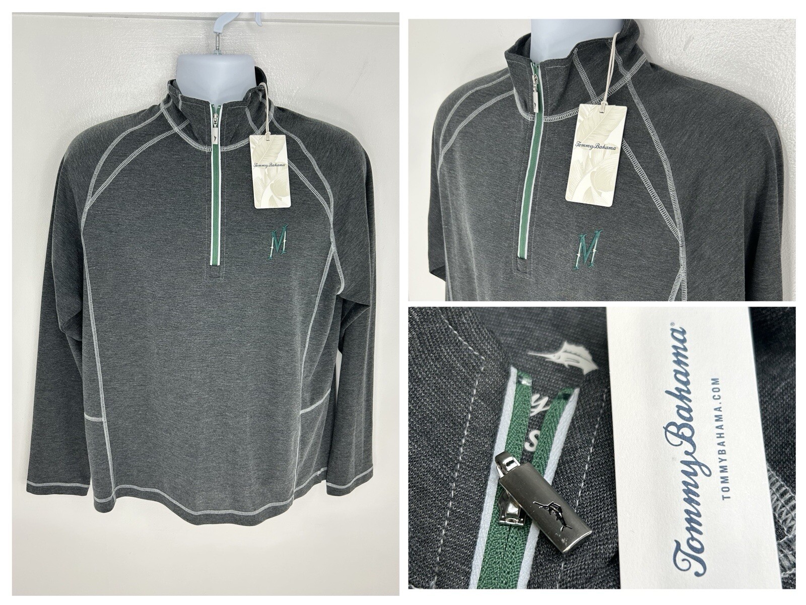Tommy Bahama NWT Firewall Half Zip Minnesota Wild Size Small NHL Hockey Preppy gallery