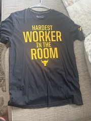 Under Armour HeatGear Men’s L Loose Graphic Tee Crew Neck Black/Yellow