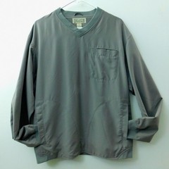 Duluth Vneck Work Shirt Long Sleeve Polyester Chai with Pockets 106803 Men’s M