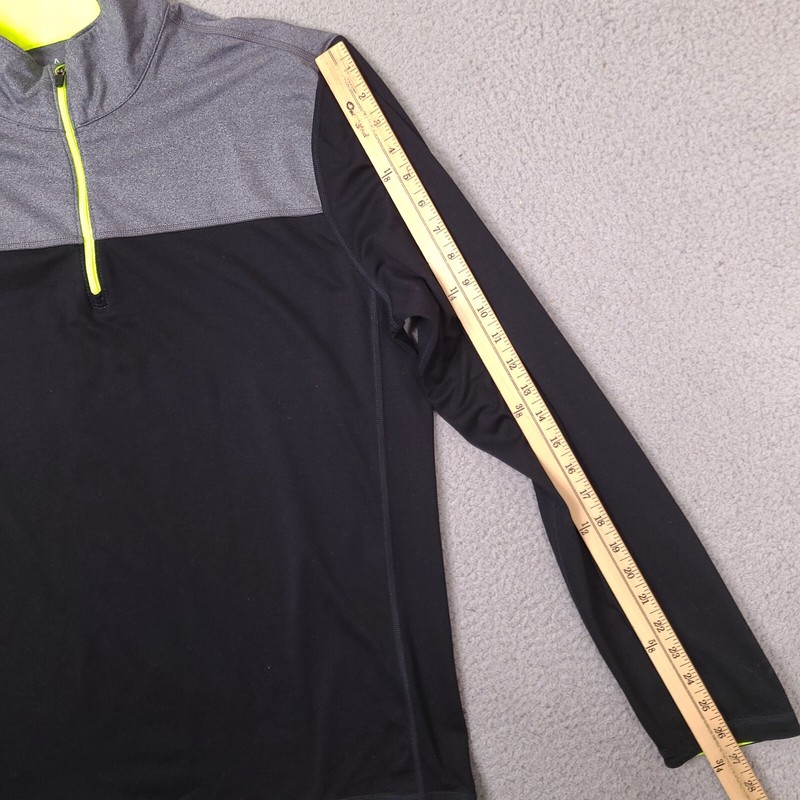 American Eagle Performance Shirt 1/4 Zip Mens Large Black Mock Neck Running gallery