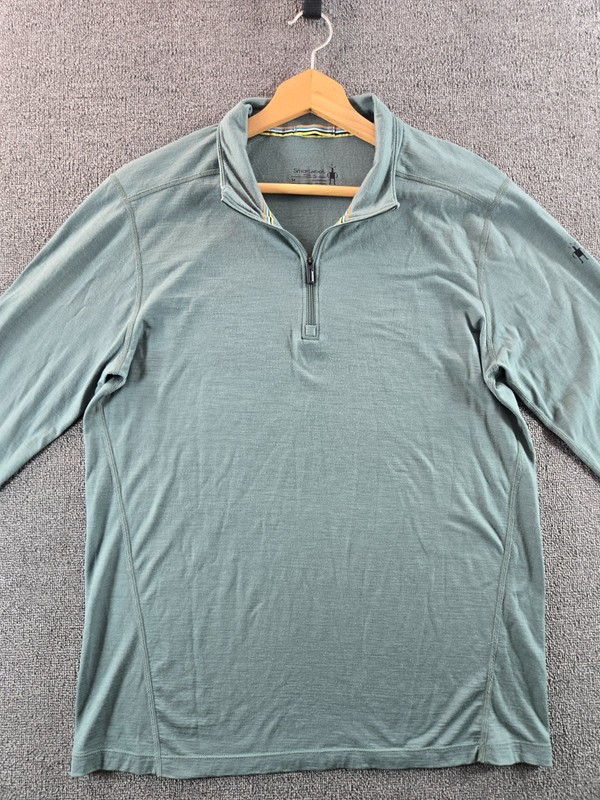 Smartwool Merino 150 Shirt Men's Medium Wool Blend 1/4 Zip Long Sleeve Pullover gallery