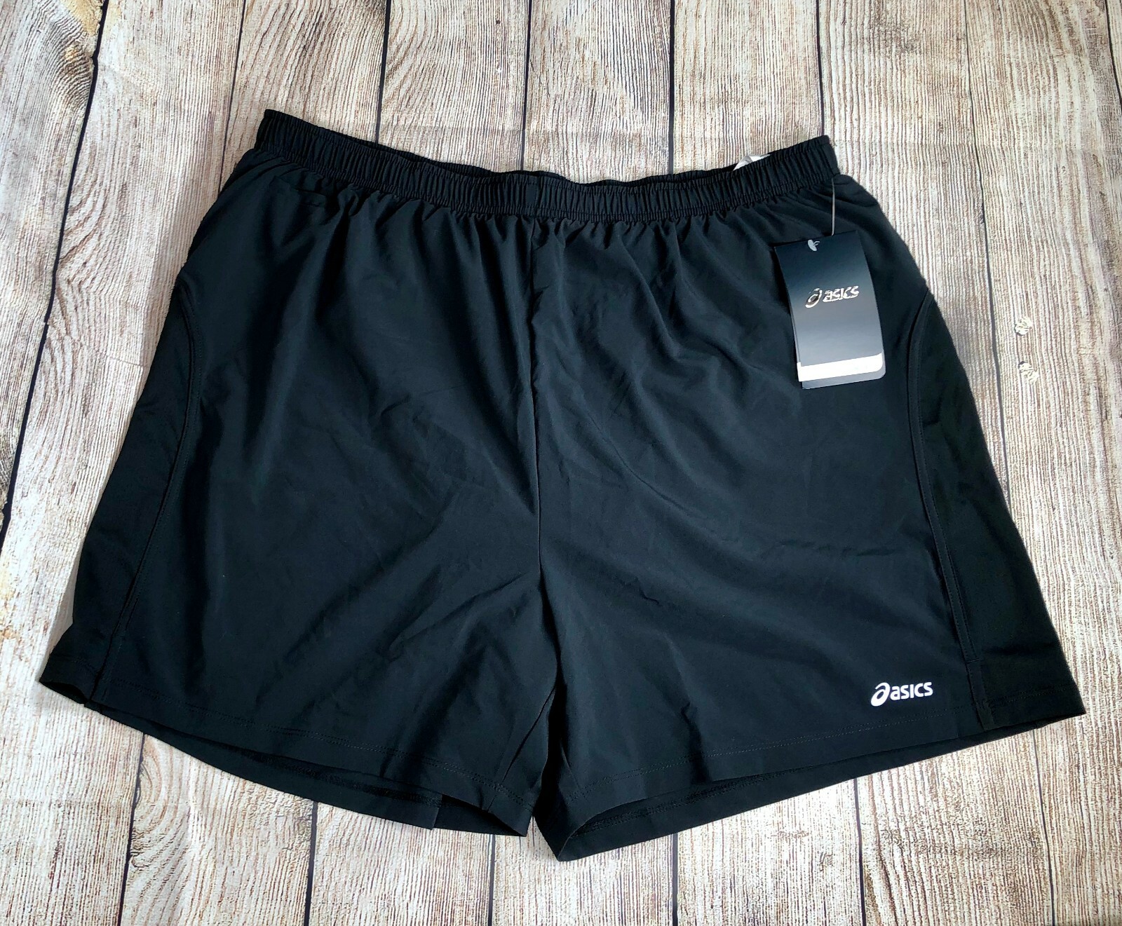 New with Tags ASICS Men's Distance 5" Shorts Black Running Run Short gallery