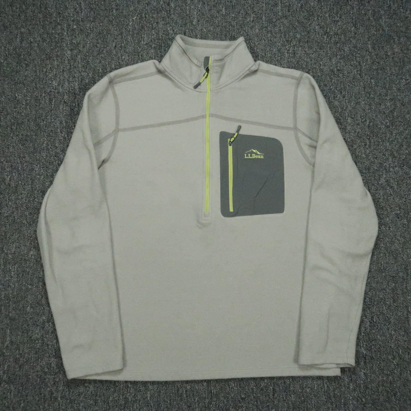 LL Bean Pullover Mens Medium Half Zip North Ridge Fleece Hiking Slightly Fitted gallery