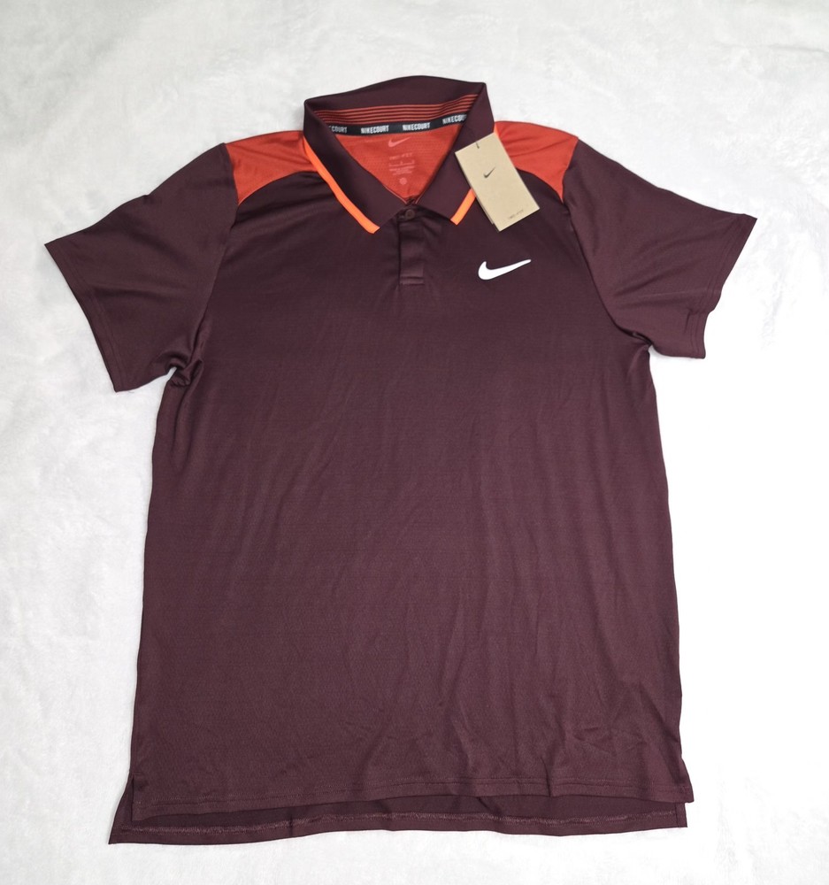 Nike Court Advantage Dri-fit Tennis Polo Shirt Men Large