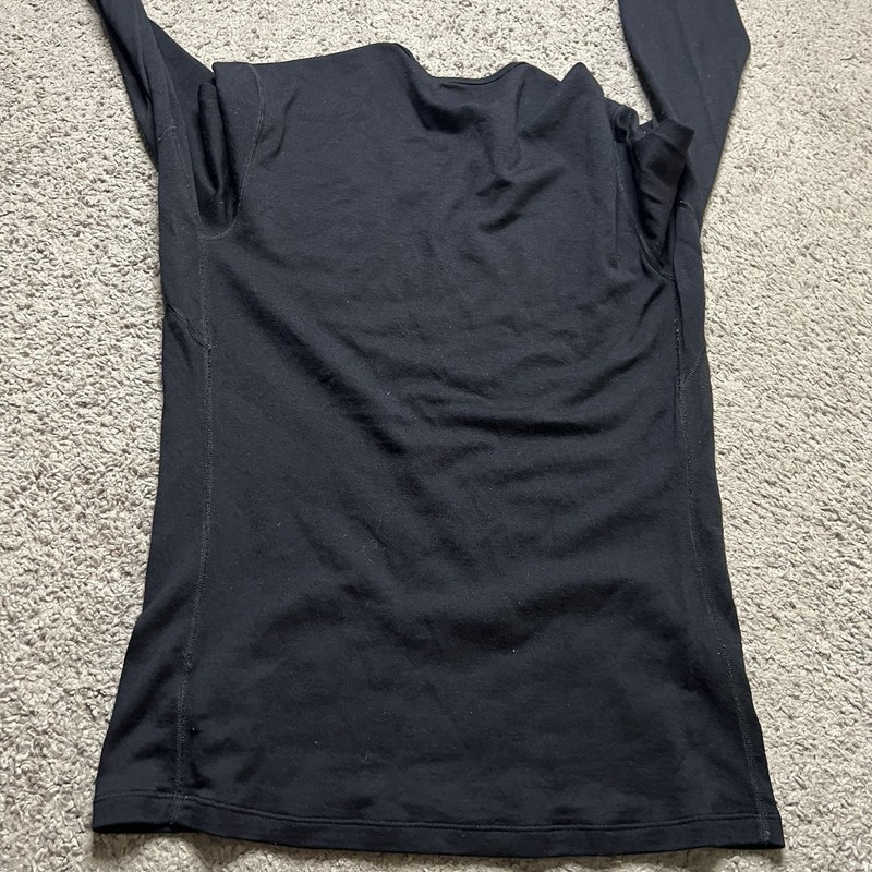 Icebreaker 260 Merino Wool Base Layer Pullover Long Sleeve L/S Sz Medium Black gallery