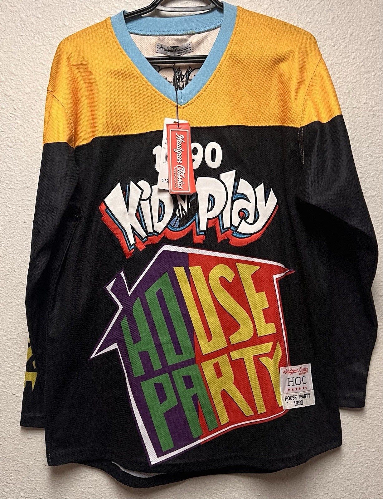 HGC Headgear Classics 1990 Kid N Play House Party Hockey Jersey Black NWT Medium gallery