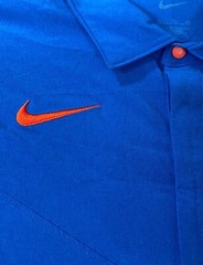 Nike Shirt Men Large Blue DriFit Collared Football Shirt Move To Zero DJ5123-493