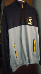 AFG ARMED FORCES GEAR U.S. ARMY BLACK HALF ZIP PULLOVER BLACK SIZE XL NWOT