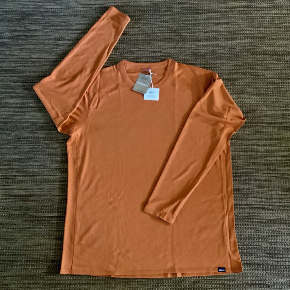 NEW Mens $89 PATAGONIA Capilene Midweight Crew Shirt/Baselayer Redtail Rust XXL