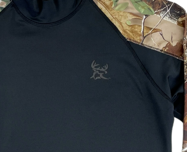 Bushmaster Top Mens M Black Camouflage Long Sleeve Pullover Outdoor Base Layer gallery