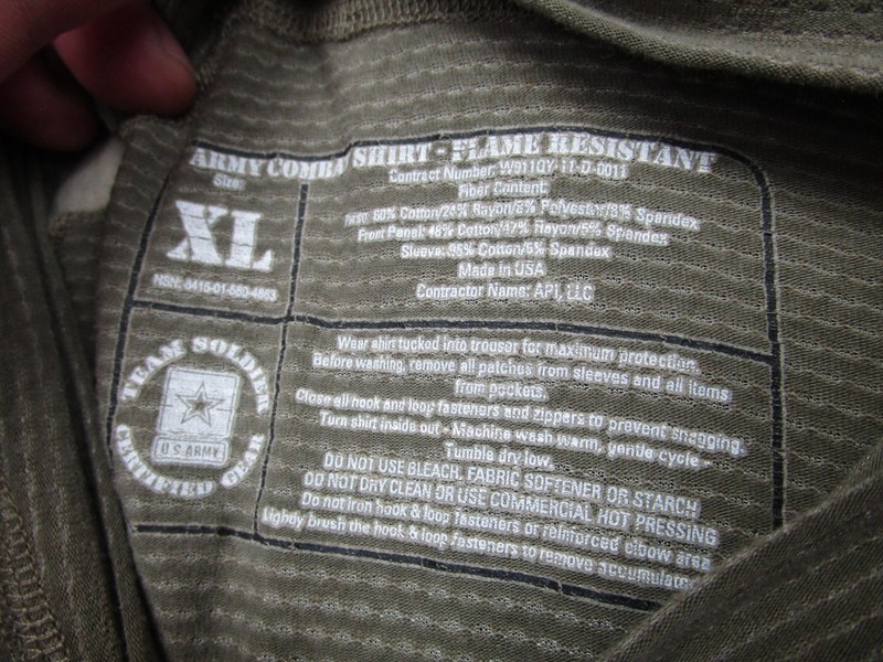 API LLC Army Combat Shirt Mens XL Green Camo Flame Resistant FR Tactical Padded gallery