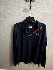 Under Armour Sweater Mens Size Large Navy Blue HeatGear Run 1/4 Zip