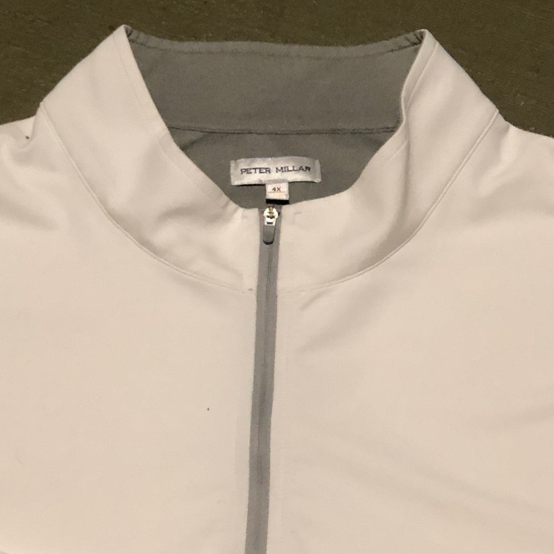 Peter Millar Pullover Men's 4X White Quarter Zip Perth Golf Performance Stretch gallery