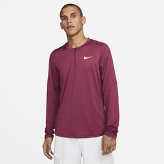 LARGE Nike Men’s 1/2 Zip Shirt Pullover Football Shirt Top LS Burgundy
