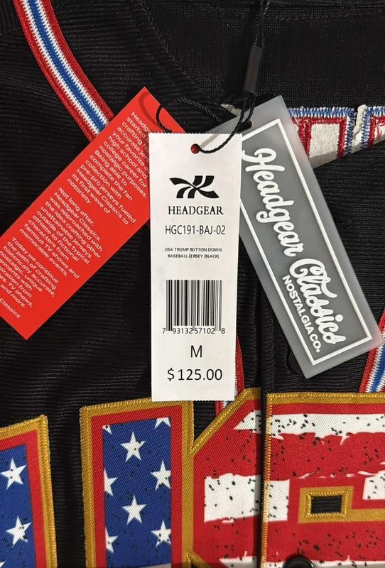 Donald Trump Headgear Classics 2024 USA Button-up Jersey Donald Size M NWT gallery