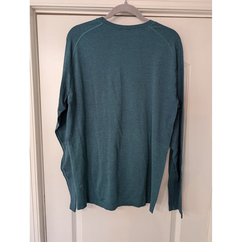 Lululemon Metal Vent Tech Long Sleeve Shirt Mens XL Heathered Teal Green Running gallery