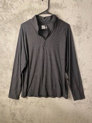 LEG3ND Quarter Zip Pullover Men’s XL Black Space Dye Long Sleeve Athletic NWT