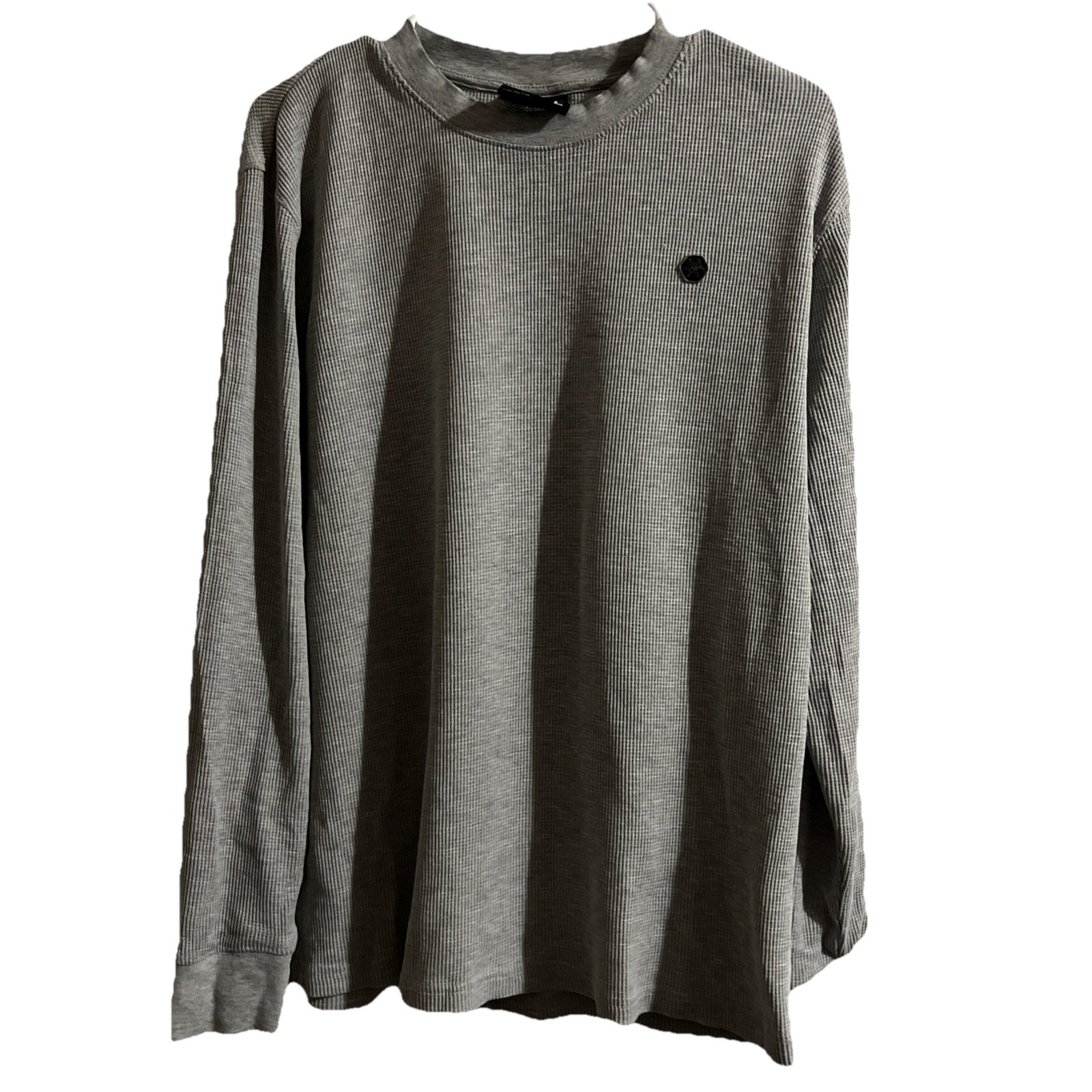 South Pole Authentic Collection L Gray Thermal Waffle Knit Long Sleeve Shirt gallery