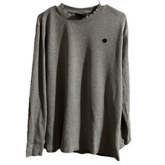 South Pole Authentic Collection L Gray Thermal Waffle Knit Long Sleeve Shirt