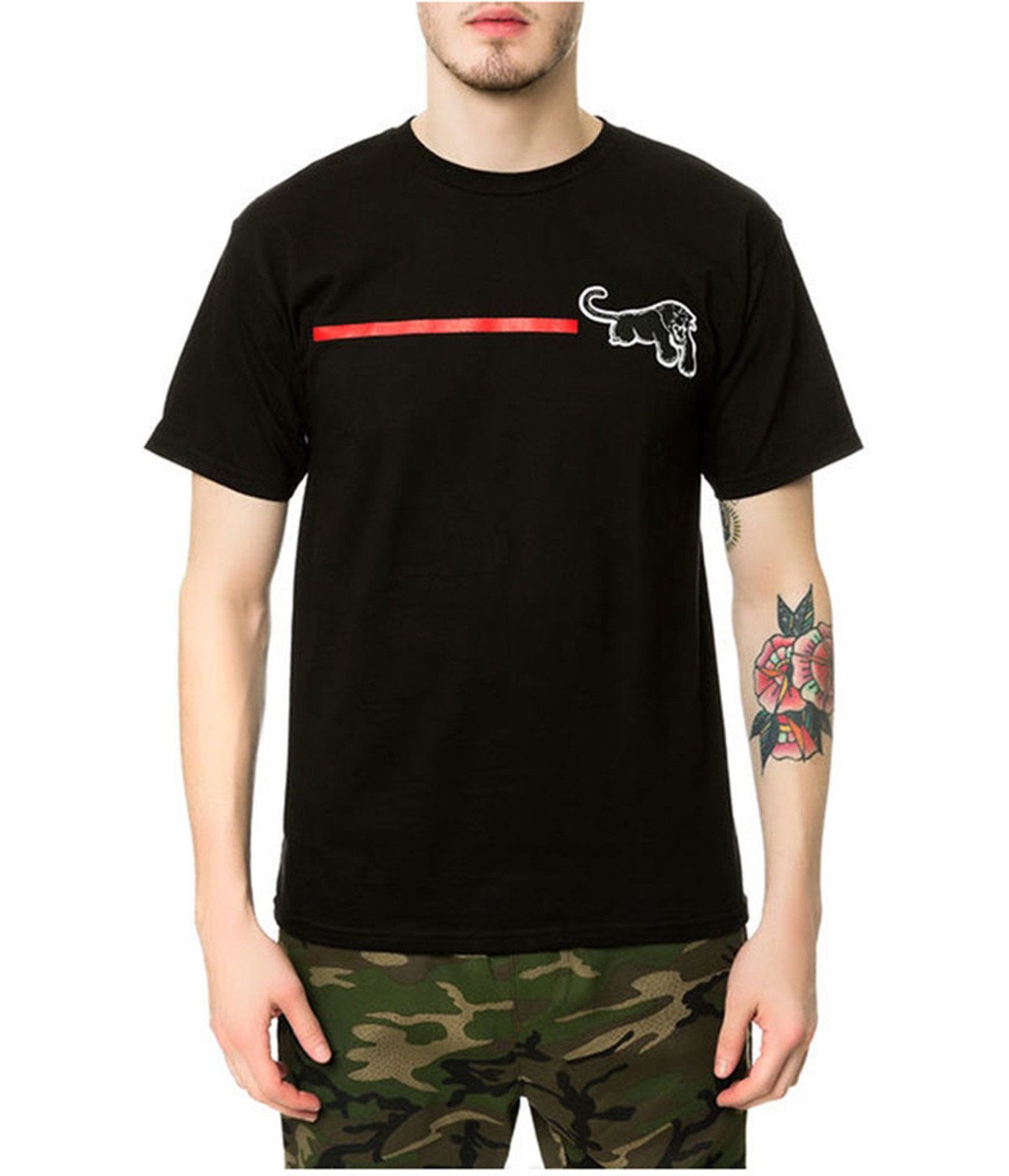 Black Scale Mens The Red Line Radical Graphic T-Shirt, Black, Small gallery