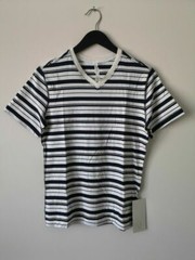NWT LULULEMON 5 Year Basic V Neck Shirt Top Men’s Small TSWB Navy White Stripe
